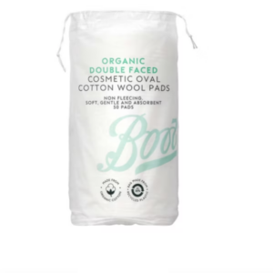 Organic Double Faced Cosmetic Oval Cotton Wool Pads 50 pads