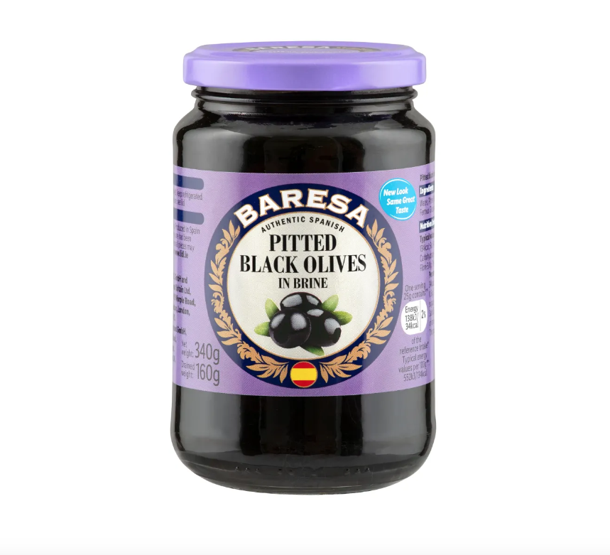 Baresa Black Pitted Olives 340g