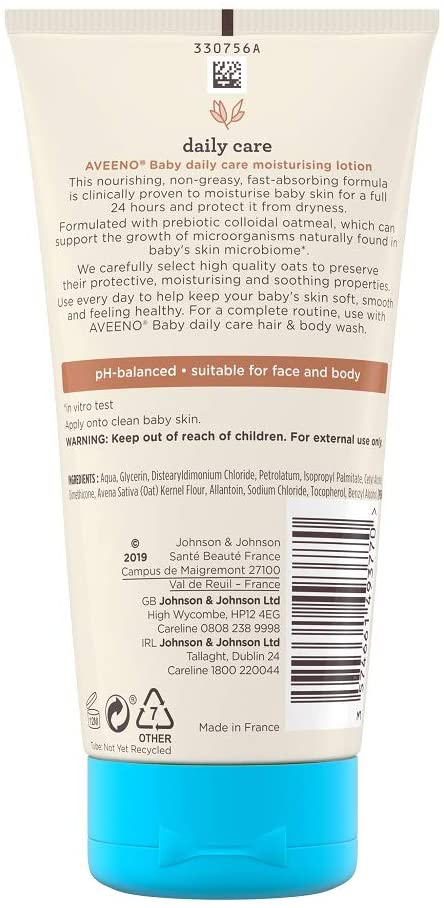 Aveeno Baby Daily Care Baby Moisturising Lotion for Sensitive Skin 150ml - Image 3