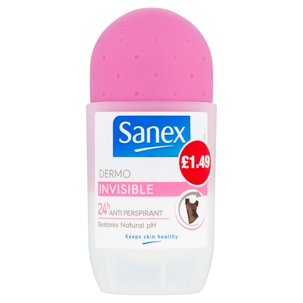 Sanex Roll On Deodorant Invisible Dry 50ml