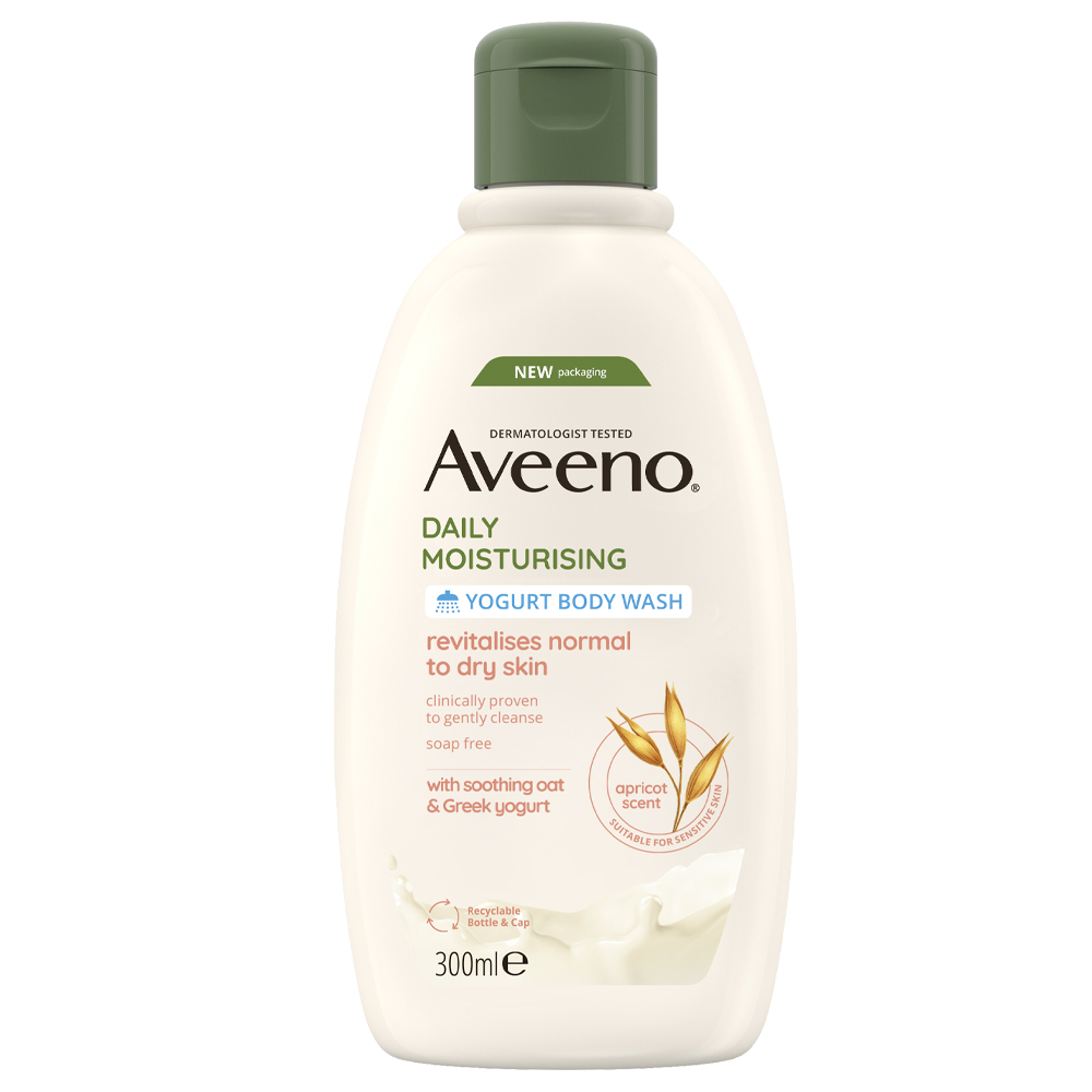 Aveeno Daily Moisturising Yogurt Body Wash apricot and Oat Scented | 300ml