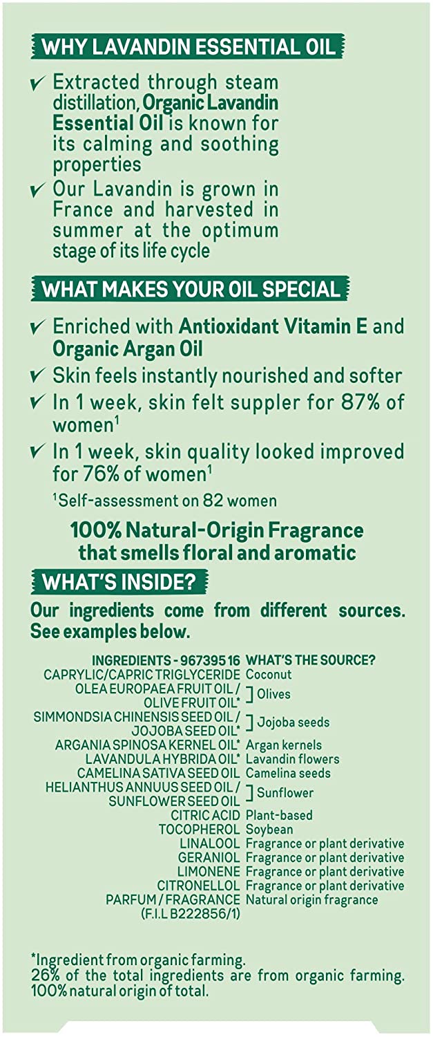 Garnier Organic rejuvenating Lavandin Glow Facial Oil 30 ml - Image 2