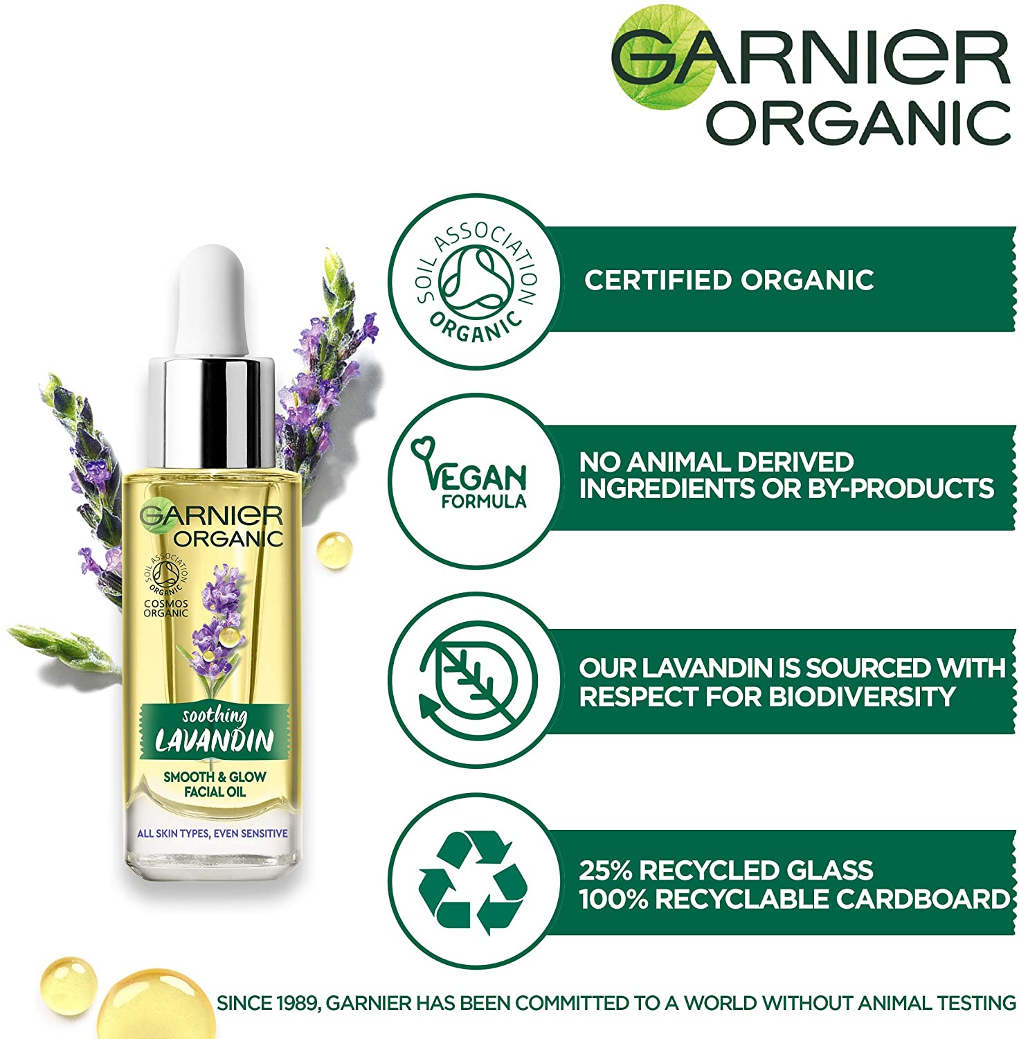 Garnier Organic rejuvenating Lavandin Glow Facial Oil 30 ml - Image 4