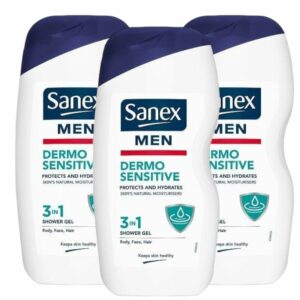 Sanex Men Sensitive Skin Body & Face Shower Gel 500ml
