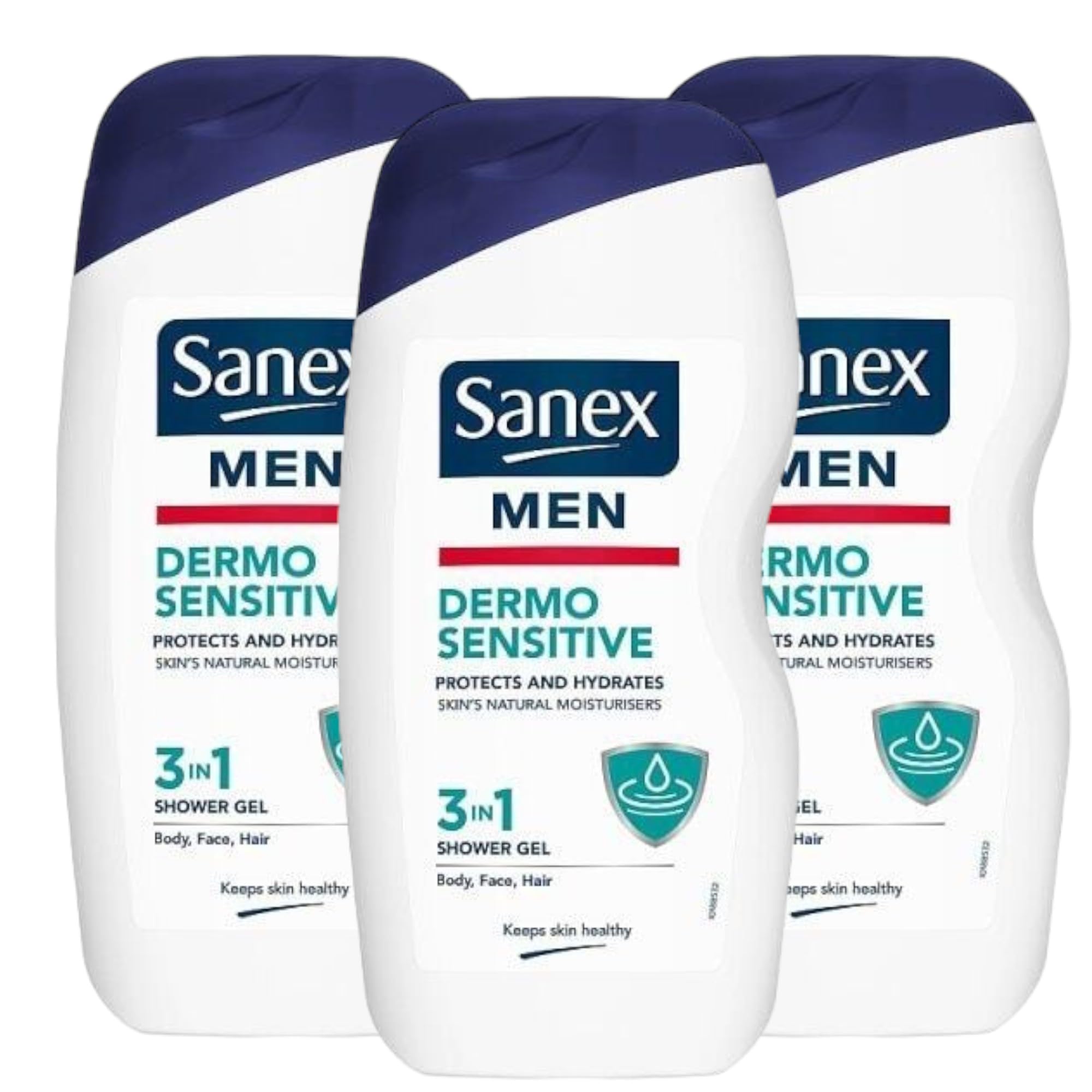 Sanex Men Sensitive Skin Body & Face Shower Gel 500ml