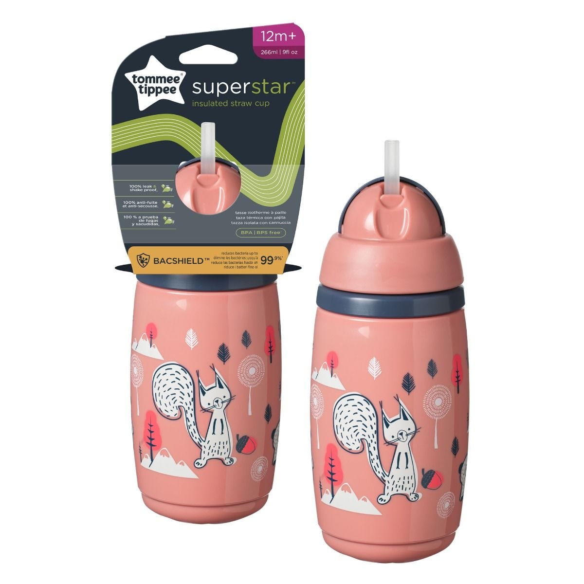 Tommee Tippee Superstar Insulated Straw Cup 12m+ 266ml - Image 3