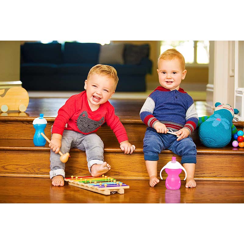 Munchkin Click Lock Chew Proof Trainer Cup, 8oz/237ml Pink - Image 3