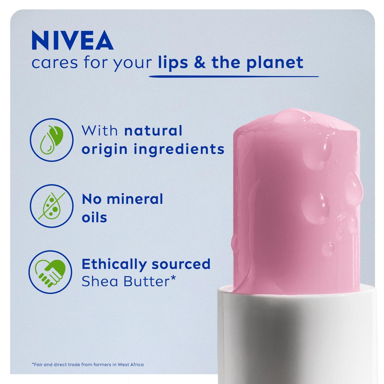 NIVEA Soft Rose Lip Balm 4.8g - Image 9
