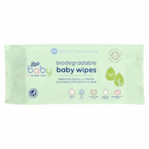 Boots Baby Gently Fragranced Biodegradable soft baby wipes, single pack 64 wipes