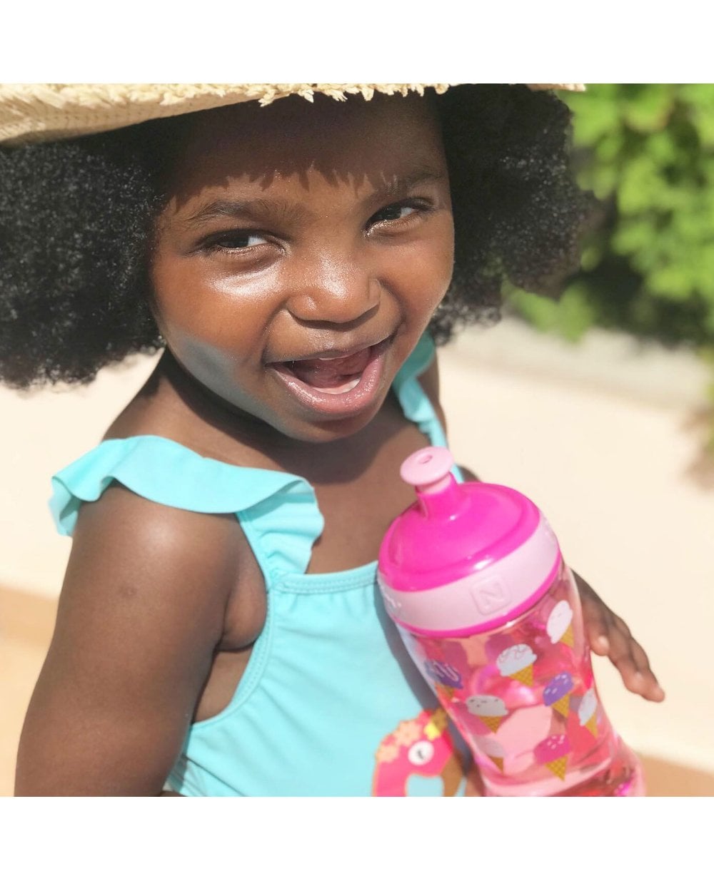 Nuby Super Slurp Tritan Freeflow Kids Cup - 18m+ BPA Free (Pink ice Cream) - Image 4