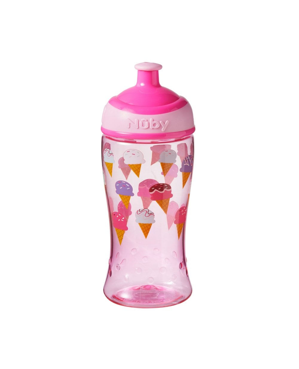 Nuby Super Slurp Tritan Freeflow Kids Cup - 18m+ BPA Free (Pink ice Cream)