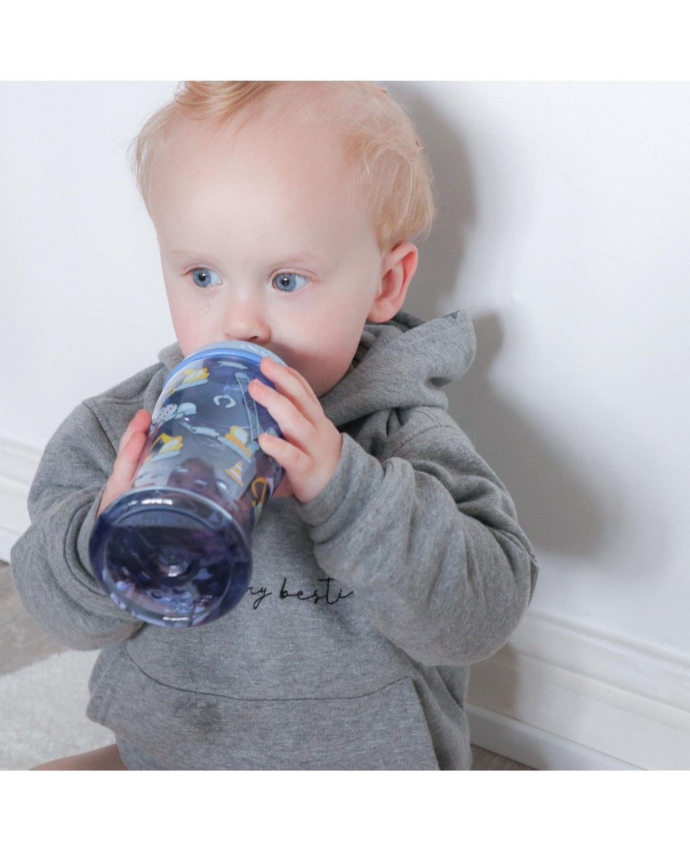 Nuby Super Slurp Tritan Freeflow Kids Cup - Digger - 18m+ BPA Free - Image 4