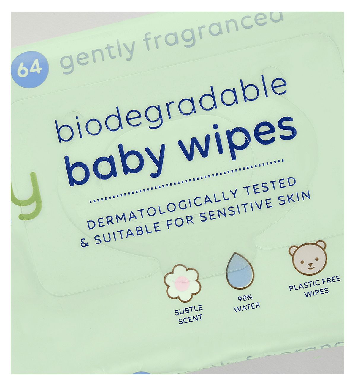 Boots Baby Gently Fragranced Biodegradable soft baby wipes, single pack 64 wipes - Image 2
