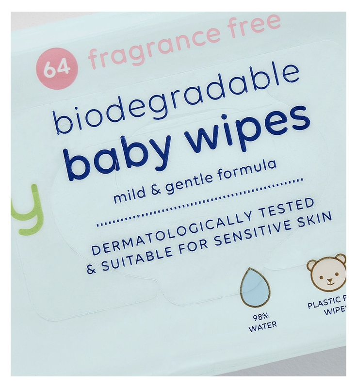 Boots Baby Fragrance Free Biodegradable soft baby wipes, single pack 64 wipes - Image 2