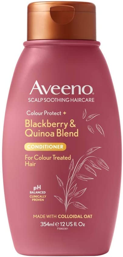 Aveeno Itchy Scalp Soothing & Colour Protect Conditioner with Blackberry & Quinoa for Colour Treated Hair 354ml