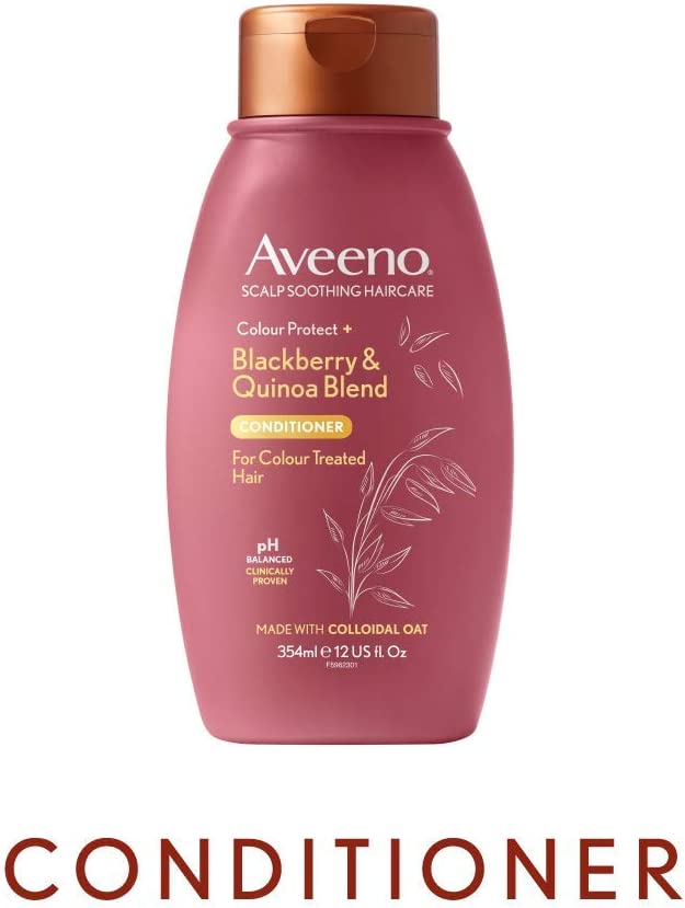 Aveeno Itchy Scalp Soothing & Colour Protect Conditioner with Blackberry & Quinoa for Colour Treated Hair 354ml - Image 5