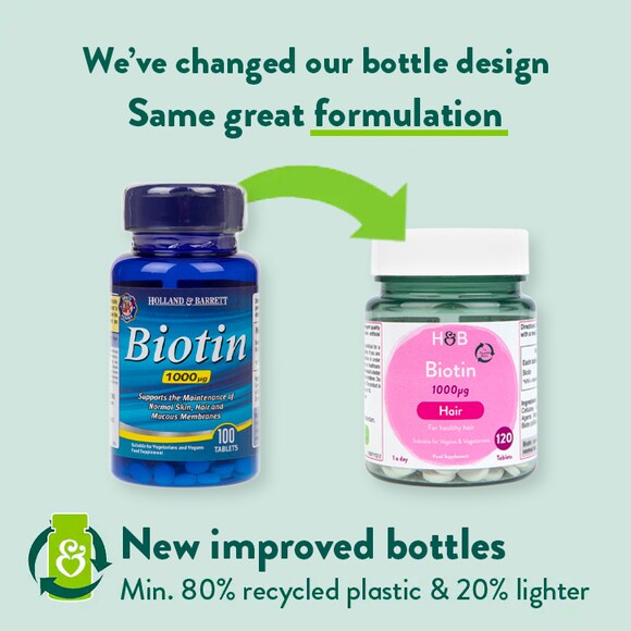 Holland & Barrett Biotin 1000ug 30 Tablets - Image 3