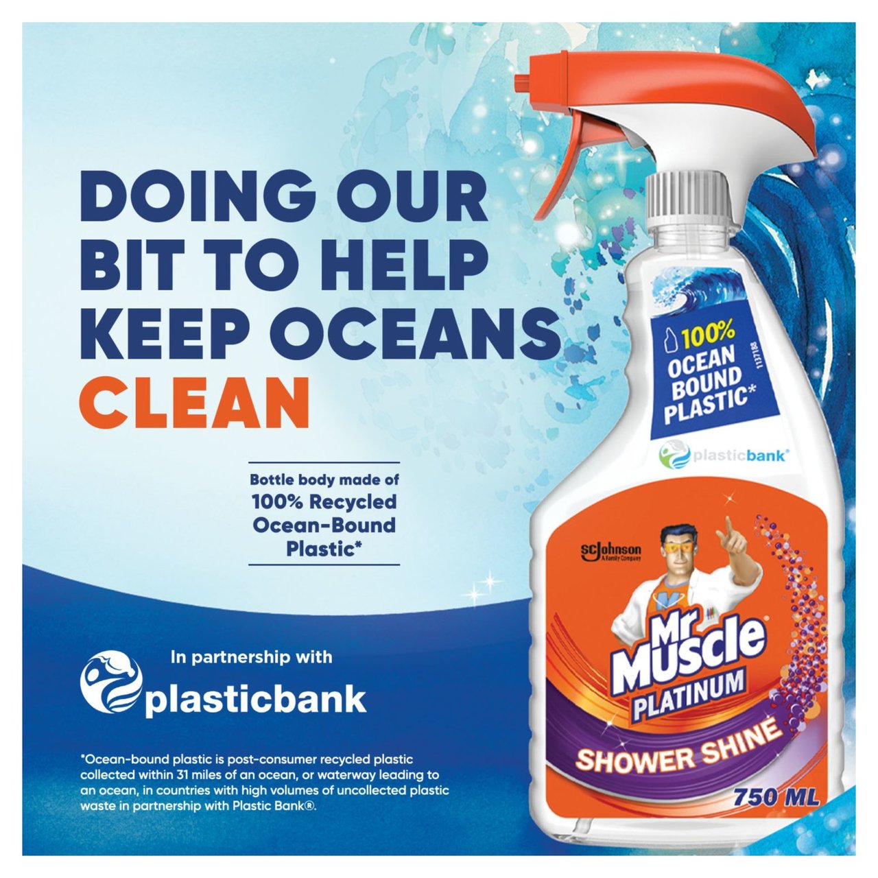 Mr Muscle Platinum Shower Shine Spray 750ml - Image 4