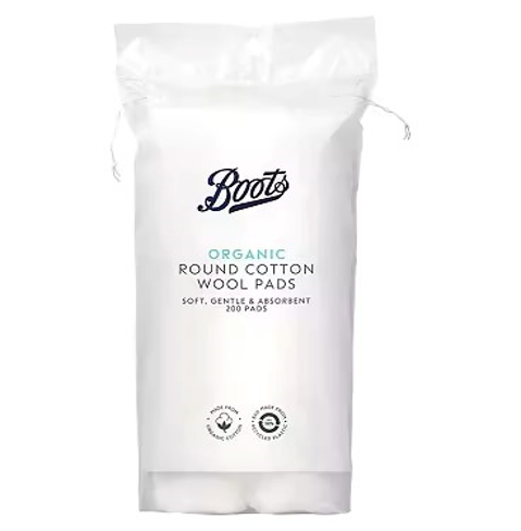 Boots Organic Round Cotton Wool Pads 50 pads