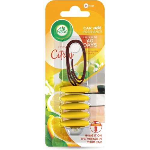 AirWick Car Freshener, Zesty Citrus 9.8g