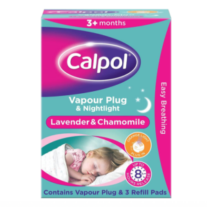 Calpol Vapour Plug Nightlight Lavender Chamomile 3+ Months (Orange Light)- Plug and 3 refills