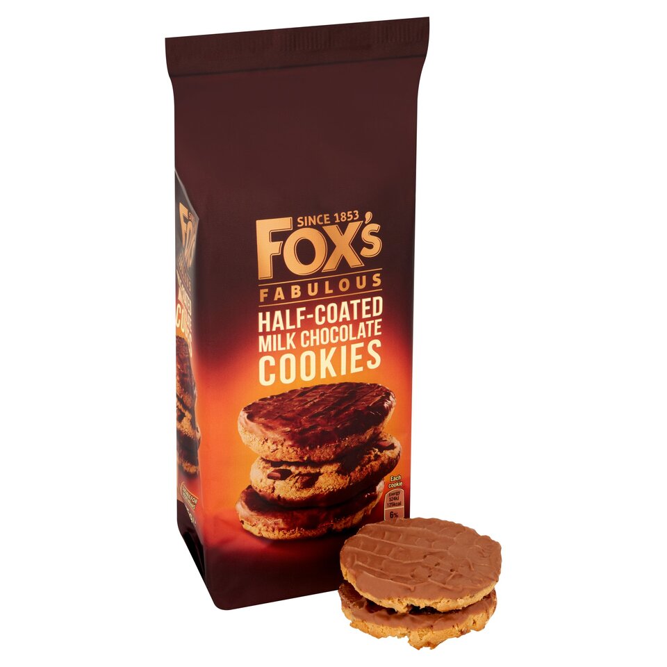Fox's Half Coated Milk Chocolate Cookies 175G - Image 2