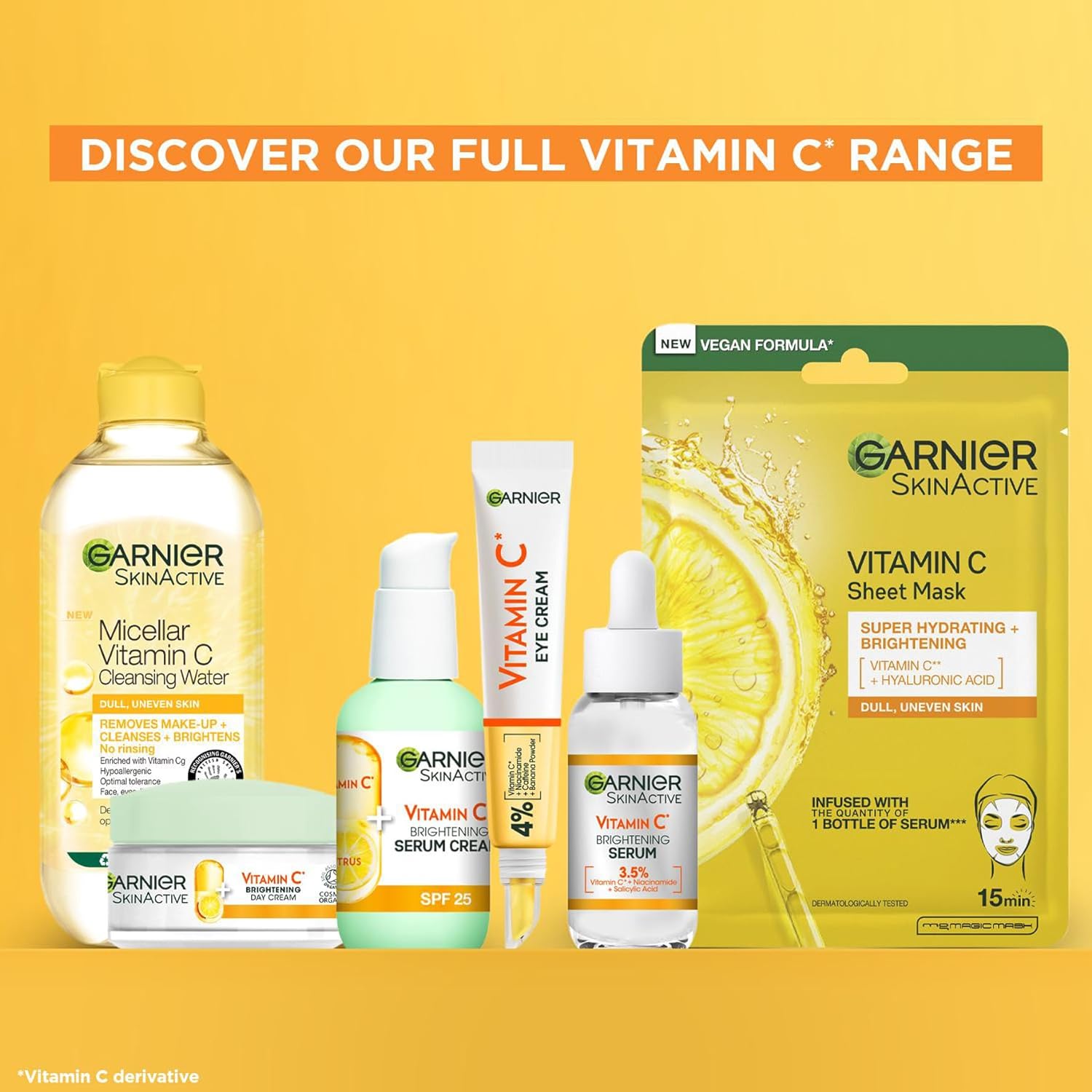 Garnier Eye Cream, With 4% Vitamin C, Brightening Eye Treatment For Dark Circles, Prevents Under Eye Bags And Puffiness, Vitamin C*, 15ml - Image 7