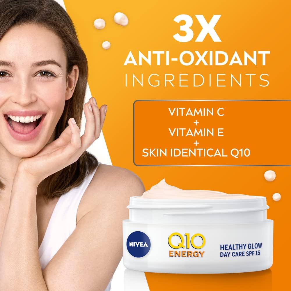 NIVEA Q10 Energy Healthy Glow Face Day Cream (50ml) - Image 4