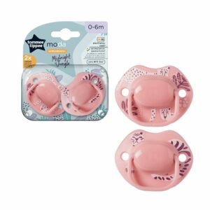 Tommee Tippee Moda Orthodontic 2 Pack Soothers 0-6m
