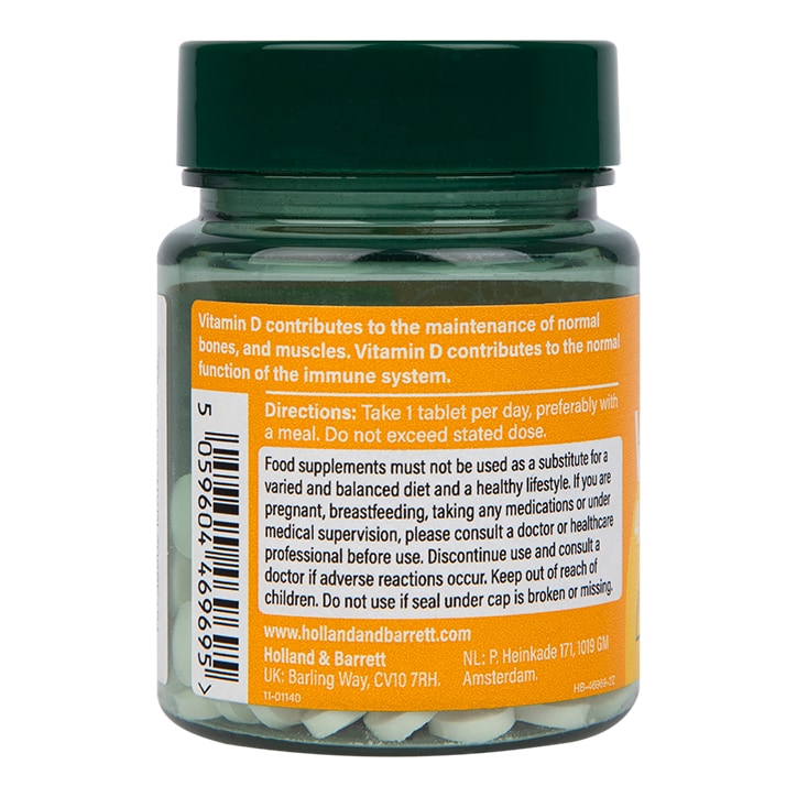 Holland & Barrett Vitamin D 400 I.U. 10ug 90 Tablets - Image 2