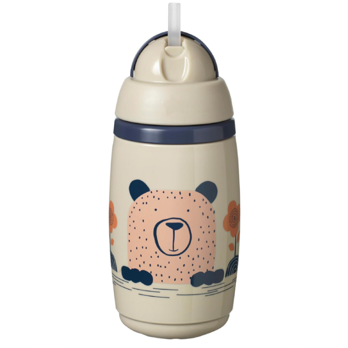 Tommee Tippee Superstar Insulated Straw Cup 12m+ 266ml Warm Grey
