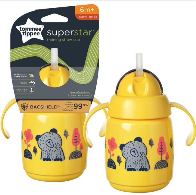 Tommee Tippee Superstar Weighted Straw Cup 6m+, 300ml, Yellow - Image 7