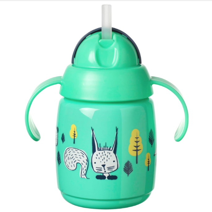 Tommee Tippee Superstar Weighted Straw Cup 6m+, 300ml, Green