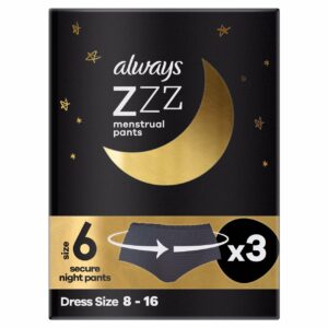 Always Ultra Zzz Menstrual Pant Small / Medium 3 per pack
