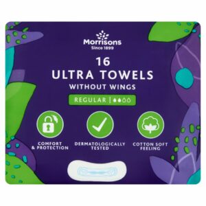 Morrisons Normal Ultra Towels without Wings 16 per pack