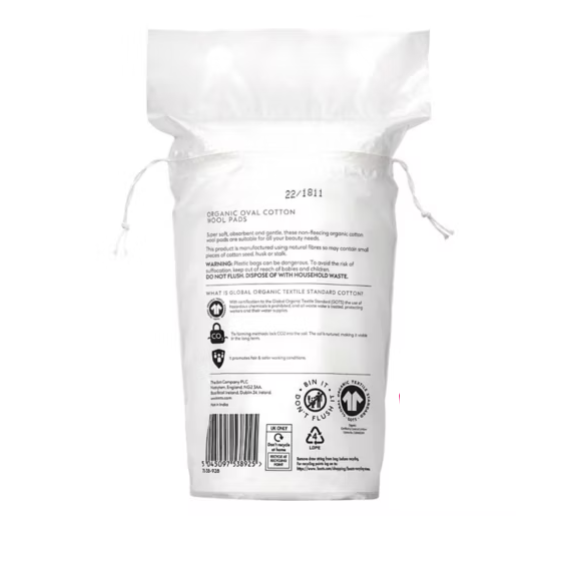 Boots Organic Cosmetic Oval Cotton Wool Pads 50 pads - Image 2