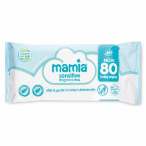 Mamia Sensitive Fragrance Free Baby Wipes 80 Pack