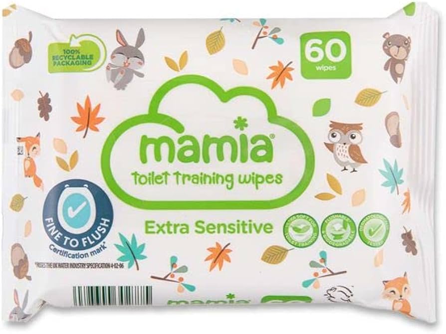 Mamia Toddler Toilet Wipes 60 Pack