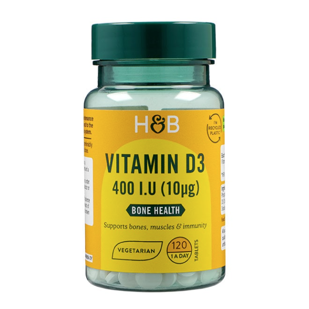 Holland & Barrett Vitamin D3 400 I.U. 10ug 120 Tablets