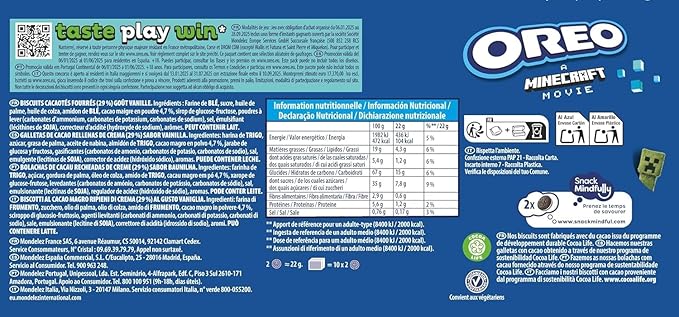 Oreo Original Minecraft Sandwich Biscuits 154g - Image 2